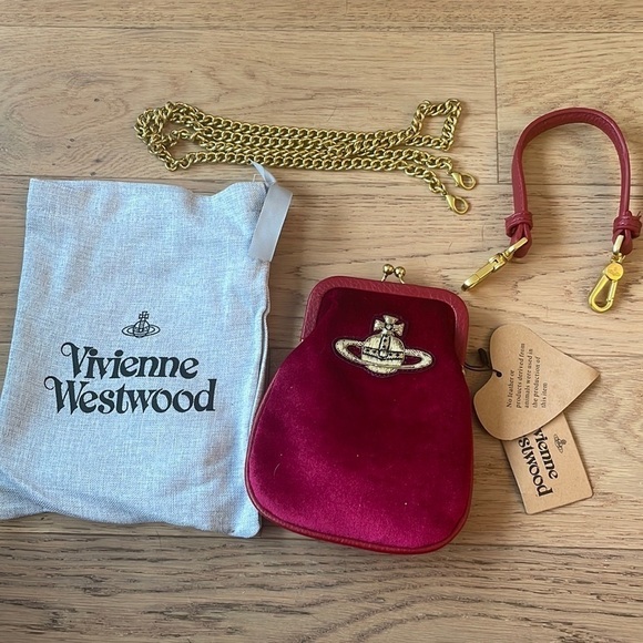 VIVIENNE WESTWOOD Red Velvet crossbody bag - Picture 1 of 10